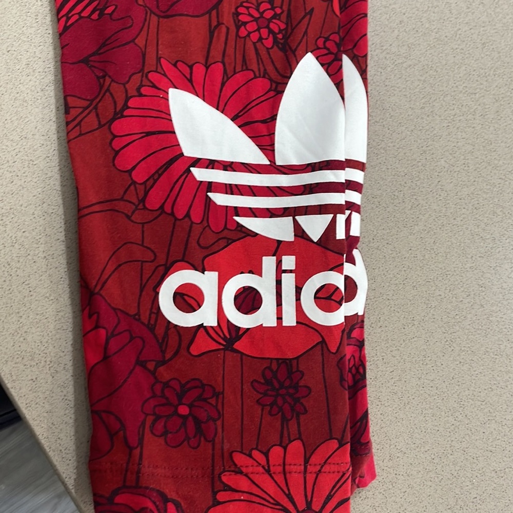 Adidas tights red with white logo - Picture 4 of 4